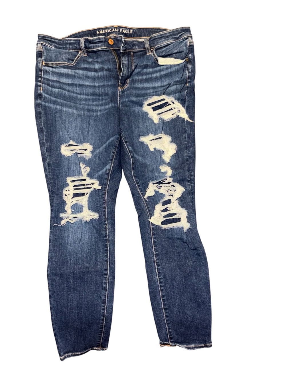 American Eagle Outfitters Women’s Distressed Dark Blue Jegging